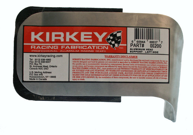 Kirkey Racing Aluminum Side Head Support