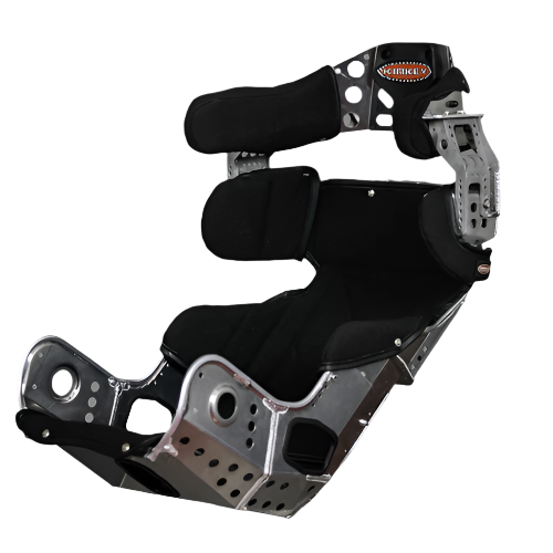 Kirkey Racing 32 Series Northeast Indoor Pavement TQ Midget Seat Kit - Aluminum 40° Layback Adjustable Containment Seat with Black Cover