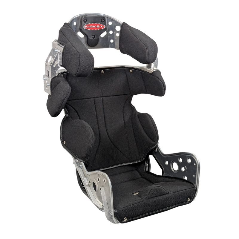 Kirkey Racing 95 Series Seat Kit - Aluminum 10° Layback Containment Seat with Black Cover - SFI 39.2