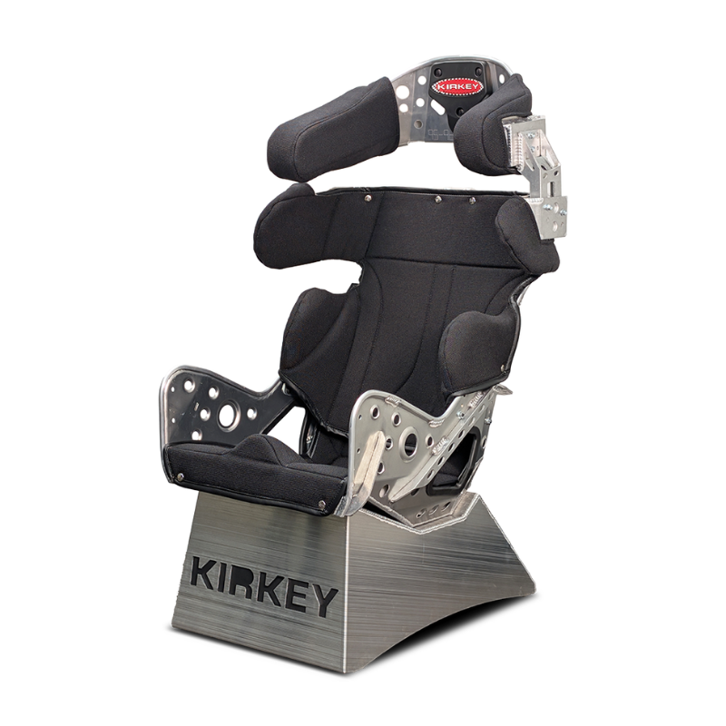 Kirkey Racing 96 Series Seat Kit - Aluminum 18° Layback Containment Seat with Black Cover - SFI 39.2