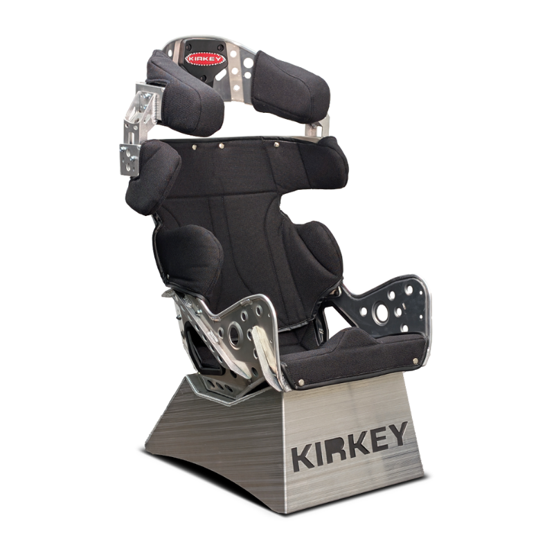 Kirkey Racing 96 Series Seat Kit - Aluminum 18° Layback Containment Seat with Black Cover - SFI 39.2
