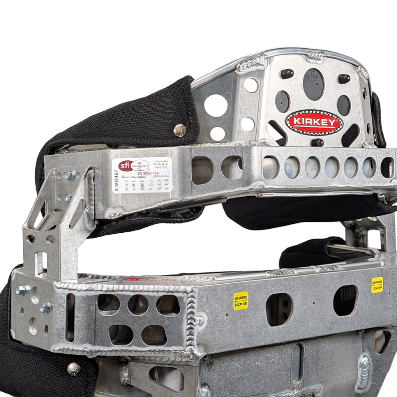 Kirkey Racing 96 Series Seat Kit - Aluminum 18° Layback Containment Seat with Black Cover - SFI 39.2