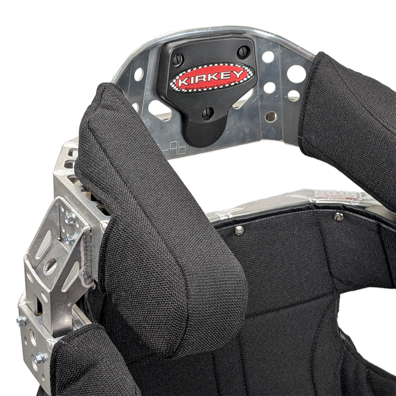 Kirkey Racing 96 Series Seat Kit - Aluminum 18° Layback Containment Seat with Black Cover - SFI 39.2