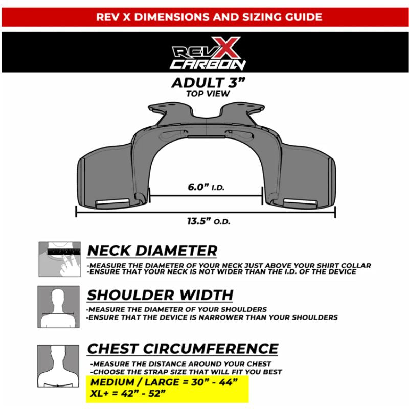 NecksGen REVX Carbon - Head and Neck Restraint - Large