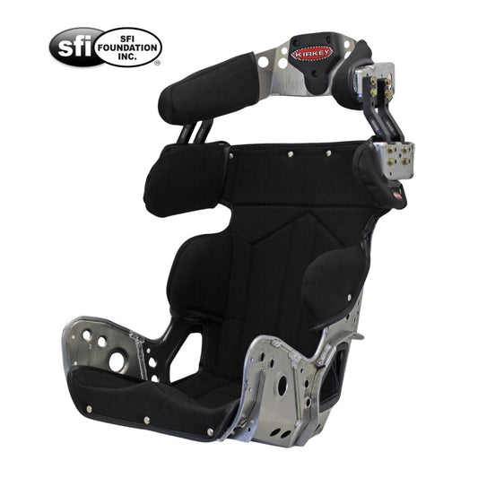 Kirkey Racing 78 Series Late Model Deluxe Seat Kit - Deluxe 20° Layback Containment Seat with Black Cover - SFI 39.2