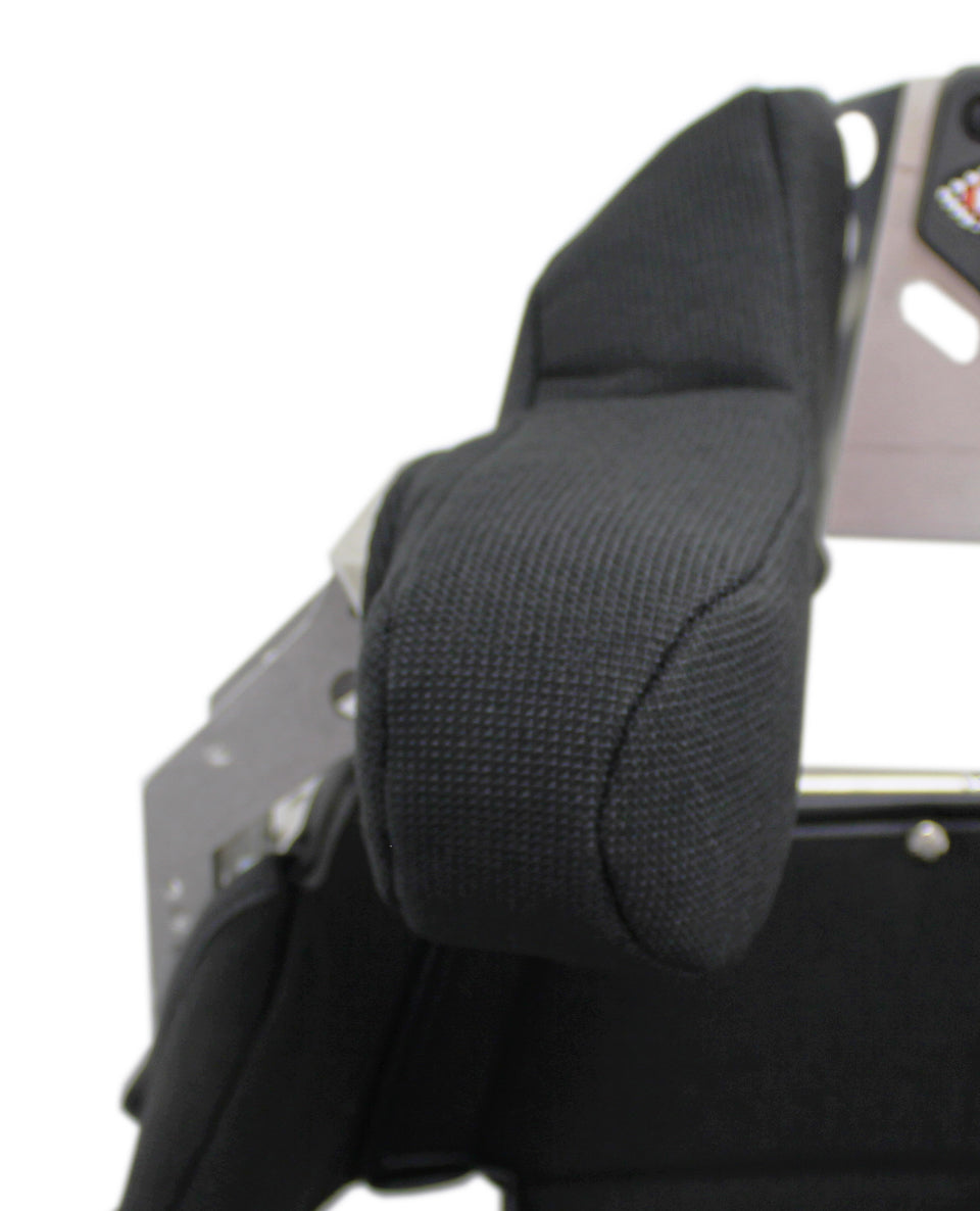 Kirkey Racing Head Restraint Cover with 1" Pad - 85/86 Series - Black Tweed