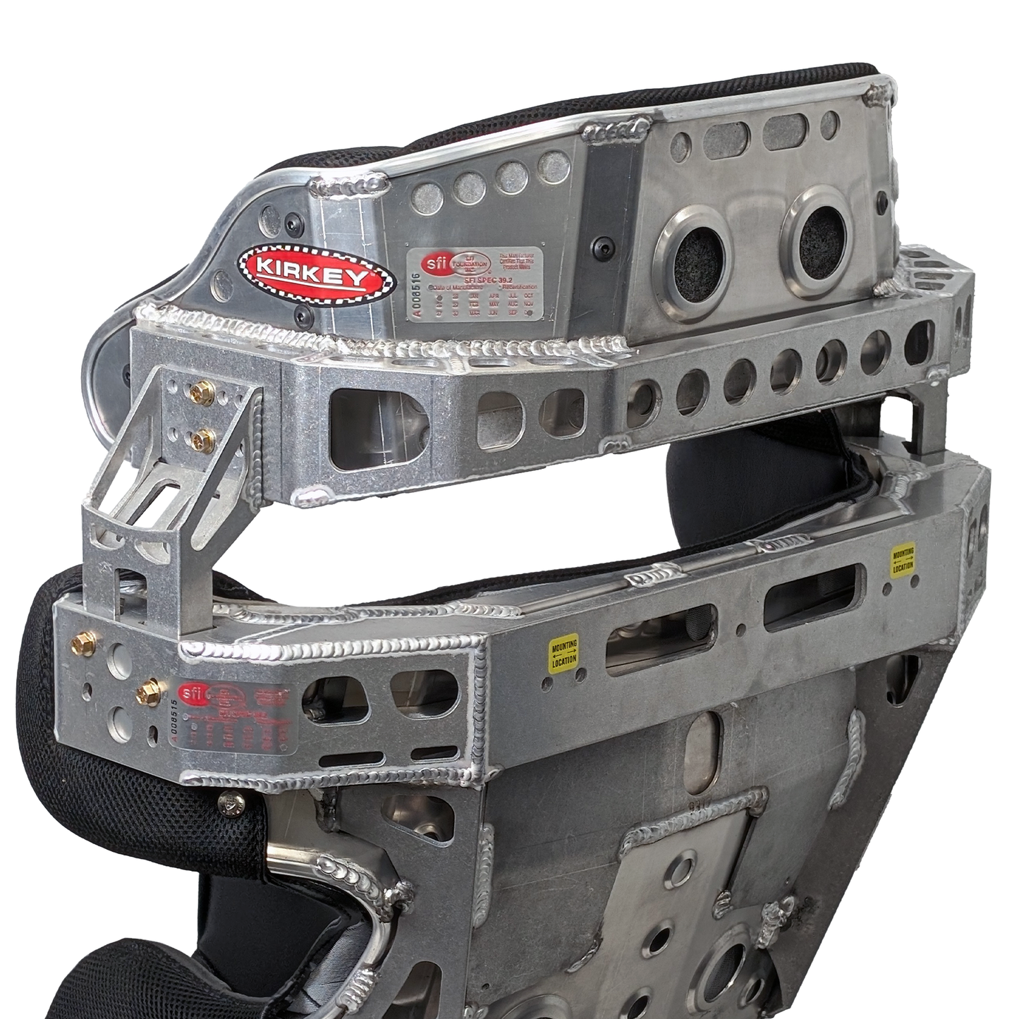 New for 2026! Kirkey Racing 93 Series Asphalt Seat Kit - Deluxe 18° Layback Containment Seat with Black Cover