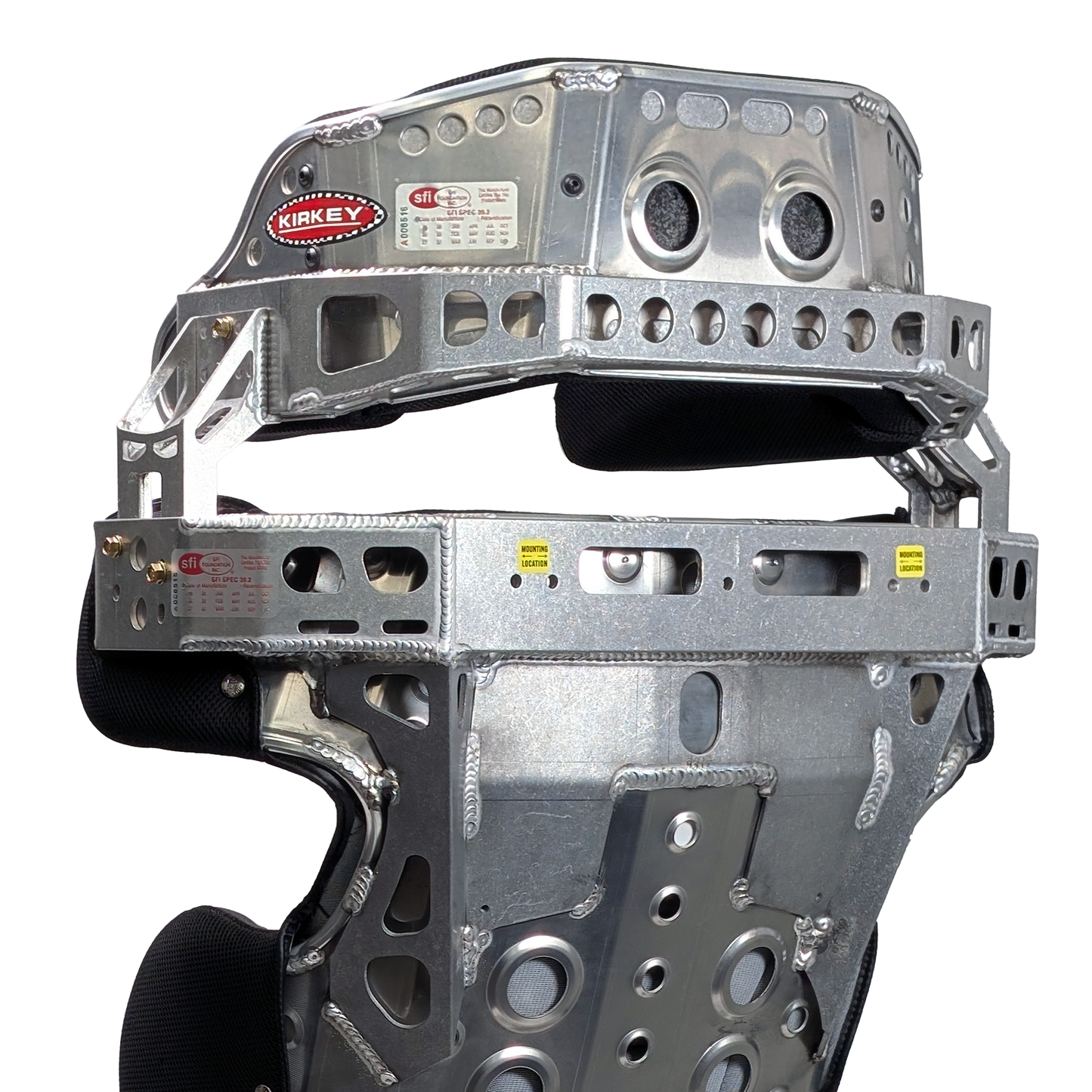 New for 2026! Kirkey Racing 93 Series Asphalt Seat Kit - Deluxe 18° Layback Containment Seat with Black Cover