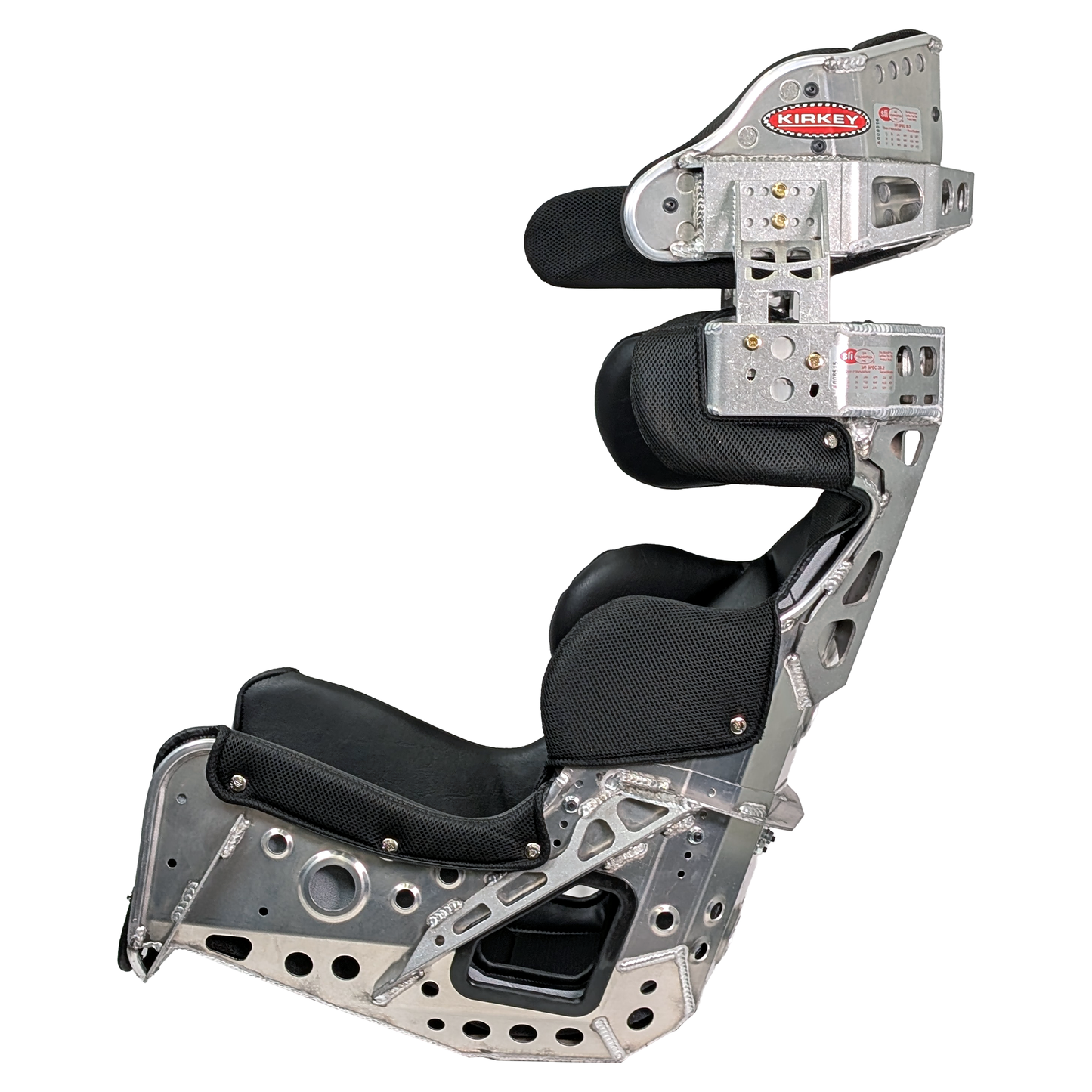 New for 2026! Kirkey Racing 93 Series Asphalt Seat Kit - Deluxe 18° Layback Containment Seat with Black Cover