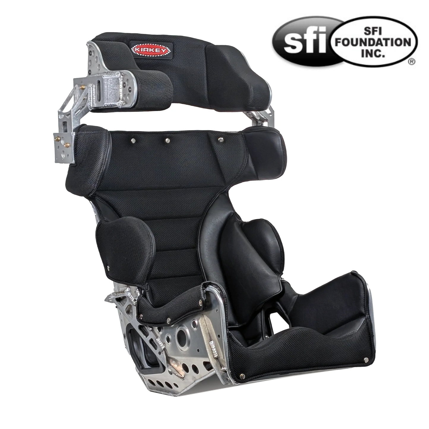 New for 2026! Kirkey Racing 93 Series Asphalt Seat Kit - Deluxe 18° Layback Containment Seat with Black Cover