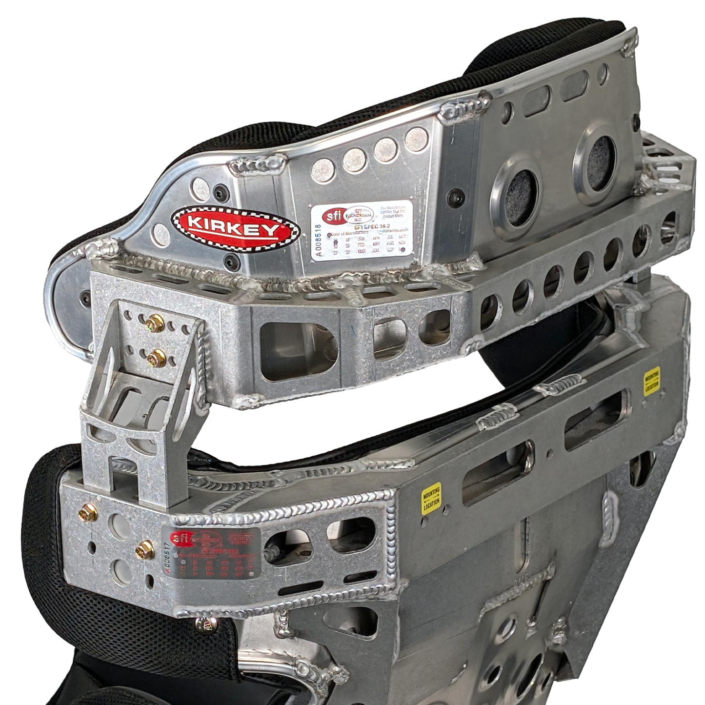 New for 2026! Kirkey Racing 94 Series Seat Kit - Aluminum 18° Layback Containment Seat with Black Cover - SFI 39.2