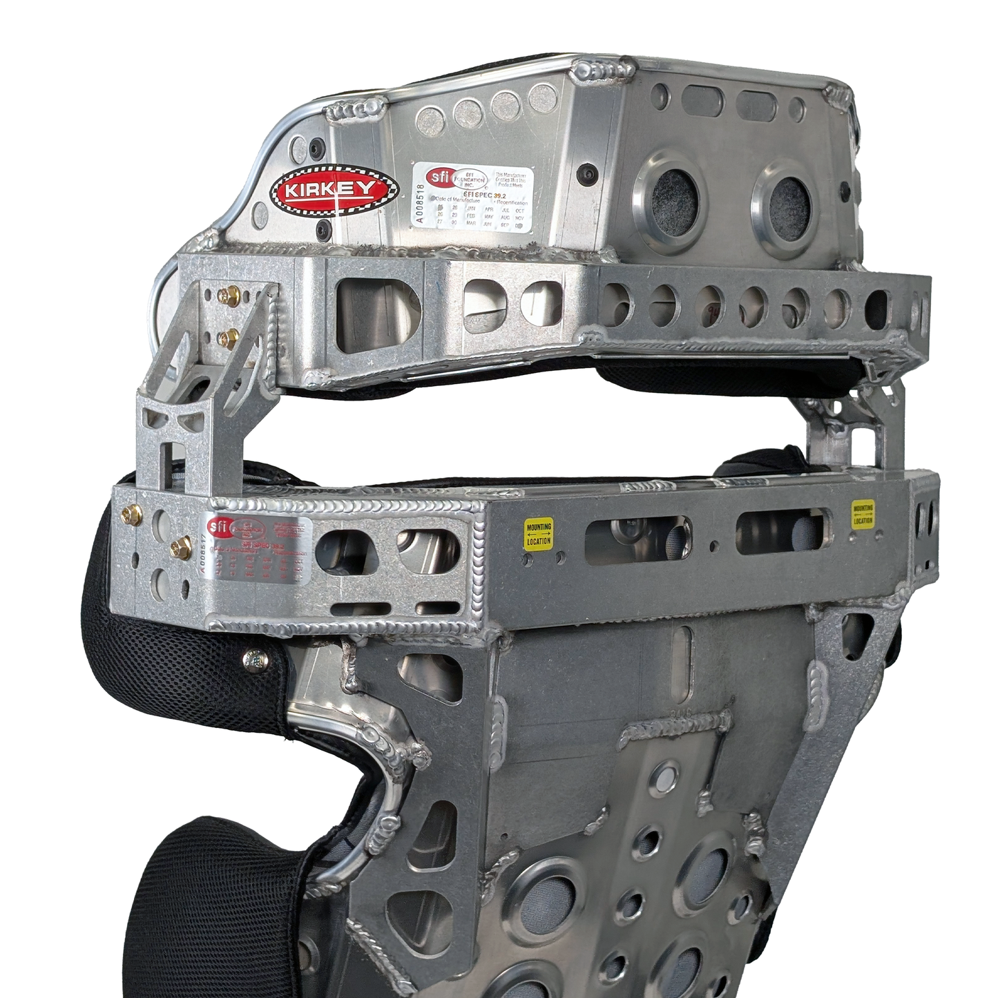 New for 2026! Kirkey Racing 94 Series Seat Kit - Aluminum 18° Layback Containment Seat with Black Cover - SFI 39.2