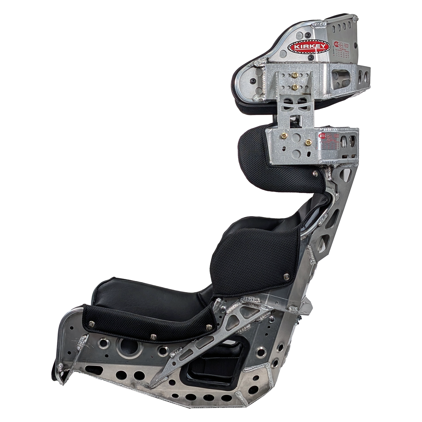 New for 2026! Kirkey Racing 94 Series Seat Kit - Aluminum 18° Layback Containment Seat with Black Cover - SFI 39.2